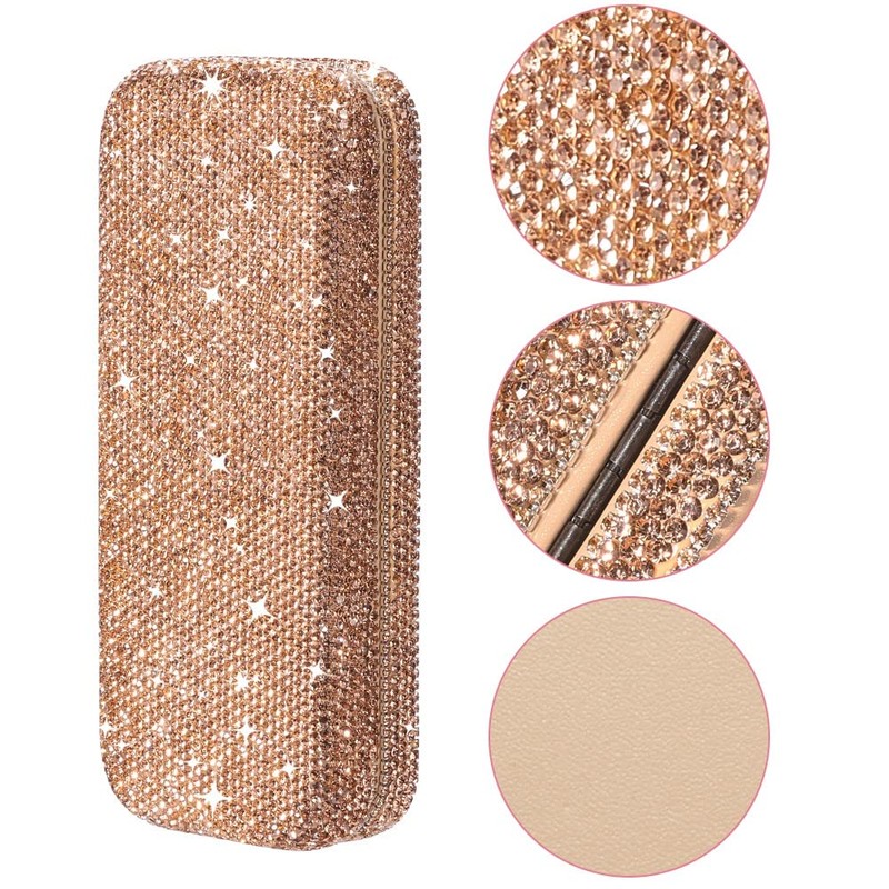 Blueshyhall Sunglasses Case Hard Case Glitter Bling Glasses Case with