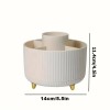 360 Rotating Makeup Organizer-1pc Plastic Cosmetic Storage 5 Compartments Eco-Friendly