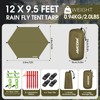 JAICOM Waterproof Hammock Rain Fly, Portable Camping Tarp - 12ft