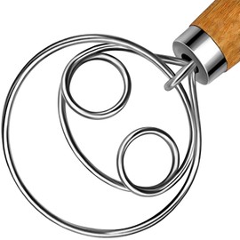 WIZOAVI Ultimate Danish Dough Whisk & Mixer Set – Master Your Bread, Sourdough & Pizza Creations – Includes Premium Dough Hook, Bread Whisk, Kneader, & Dutch Whisk for Perfect Results Every Time!