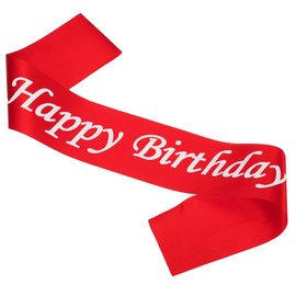 PATIKIL Birthday Girls Sash, Birthday Sash for Women Satin Queen Princess Sash Party Decorations for Party Gifts Favors, Red