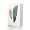 Wee Blue Coo Primary Coloured Exotic Leaves Greeting Card With