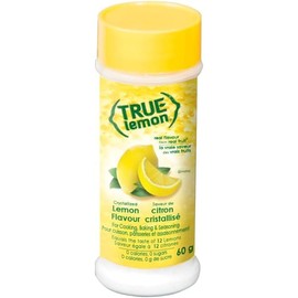 True Lemon 60g Shaker, Crystallized Lemon for Cooking Baking & Seasoning, 0 Calories, 0 Sugars, 0 Salt, Made from Real Lemons (2 Pack)