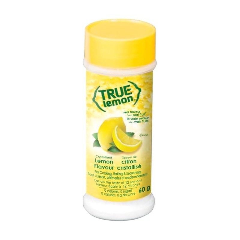 True Lemon 60g Shaker, Crystallized Lemon for Cooking Baking &