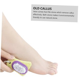 Beavorty 5pcs Dual-sided Foot Callus Remover Brush Portable Pumice Stone Tool for Dead Skin Scrubbing Random Style for Smooth Feet