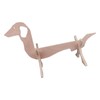 Dachshund Dog Shaped Wine Rack Wooden Wine Bottle Display Stand