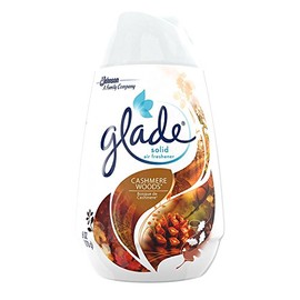 Glade Solid Air Freshener, Deodorizer for Home and Bathroom, Cashmere Woods, 6 Oz