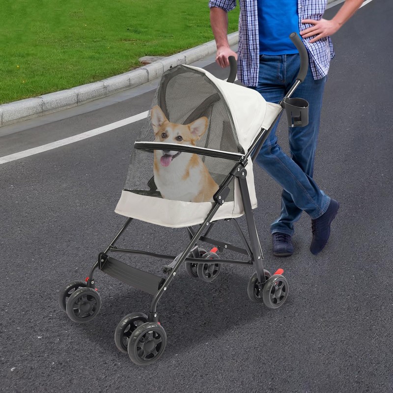 Pet Travel Stroller,Foldable Dog Cat Jogger Stroller, Cat Stroller Small