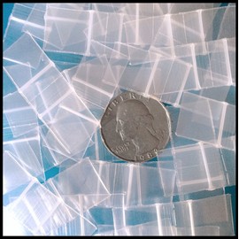 5858 Original Mini Ziplock 2.5mil Plastic Bags 5/8" x 5/8" Reclosable Baggies (Clear)