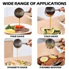 Stainless Steel Saucepan with Pour Spouts Wood Handle Cooking Pot