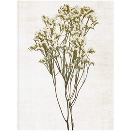 Fine Art Canvas Farmhouse Pressed Flower II Canvas Wall Decor by Artist Natalie Carpentieri for Living Room, Bedroom, Bathroom, Kitchen, Office, Bar, Dining & Guest Room - Ready to Hang - 32 in x 43 in