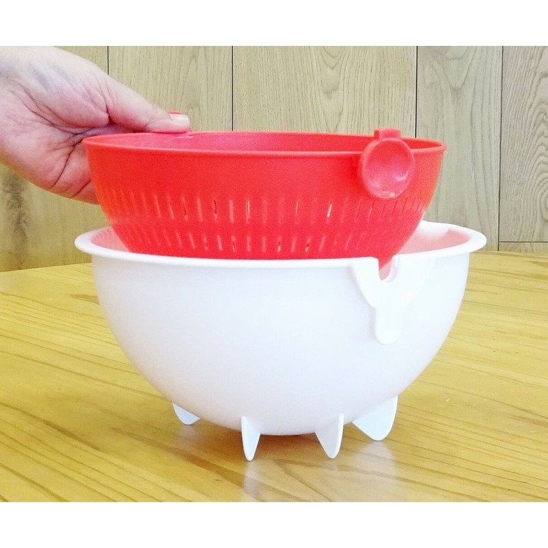 Kokubo KK-309 Spin Wheel Colander Large (Red)