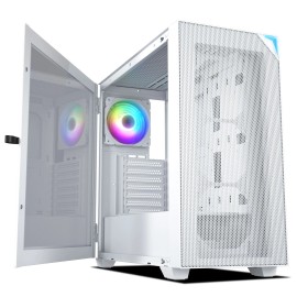 VETROO AL800 White Full Tower PC Case with WHITE 3x ARGB Fans-E-ATX/ATX