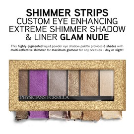 Physicians Formula Strips Custom Eye Enhancing Extreme Shimmer Shadow and Liner Disco Glam, Nude, 0.12 Ounce 1 Count