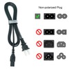 MaxLLTo Replacement Power Cord 6ft Extra Long Black 2 Prong