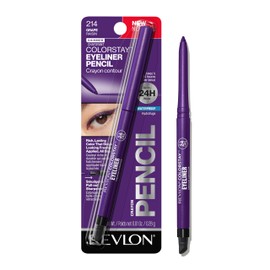 REVLON ColorStay Pencil Waterproof Eyeliner, Smudge-Proof, Eye Makeup with Built-In Sharpener, 214 Grape, 0.01 oz