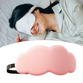 TENOL Sleep Mask Night Blindfold Eye Cups Soft with Adjustable Strap Eyes Cover Ice Silk Eye Mask for Trip Sleeping Party Travel, Pink