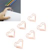 100pcs Heart Shape Paper Clips Cute Metal Paper Clips Portable