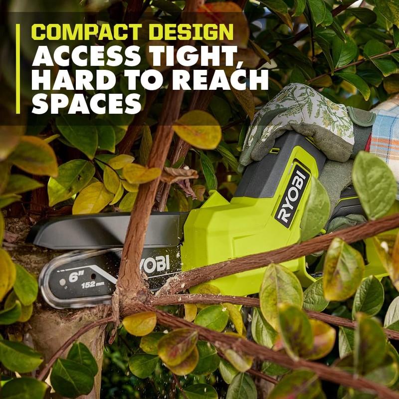 Ryobi ONE+ 18V 6 in. Battery Compact Pruning Mini Chainsaw