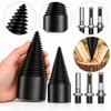 2PC Firewood Log Splitter Drill Bit, 32/42mm High-Carbon Steel Wood