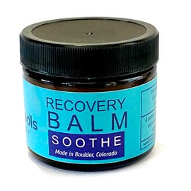 Wave Tools All Natural Recovery Balm Soothe Small Batch Pure Essential Oils Ideal for Massage in Amber Glass jar 2 oz Glass jar