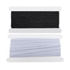 2Psc 6mm Width Elastic for Sewing, 20m White Black Sewing