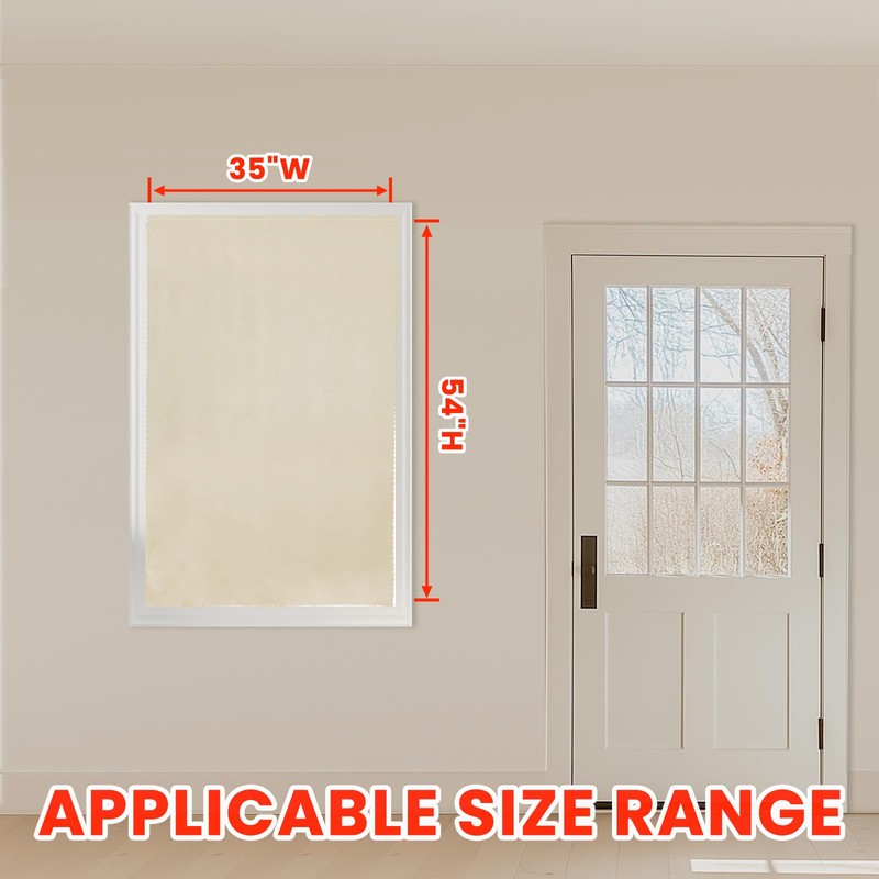 AJAZZ 100% Blackout Curtains for Bedroom Self Adhesive Curtains Temporary