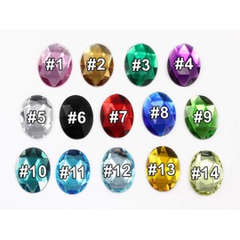 40x30mm Purple Amethyst H105 Large Flat Back Oval Acrylic Rhinestones Cosplay Costume Gems Plastic Jewels Embelishments DIY Crafts Gemstones - 4 Pieces