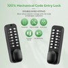 ANNFUZ Pure Mechanical Keyless Entry Keypad Door Knob Lock,Double-Sided Combination&Handle