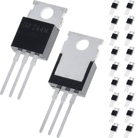 DAOKAI IRFZ44N Transistor N-Channel Rectifier Power MOSFET Transistors 55V 49A 3-Pin Transistor Power TO220, for Electronic Experiments (Pack of 20)