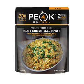Peak Refuel Butternut Dal Bhat | Freeze Dried Backpacking and Camping Food | Amazing Taste & Quality | High Protein | Real Meat | Quick Prep (2 Serving Pouch)