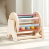 Wooden Rattle Rolling Drum Logic Thinking Hand Eye Coordination Safe