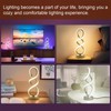 Modern Spiral Table Lamp, Bedside Lamp with Dimmable Metallic Bedside