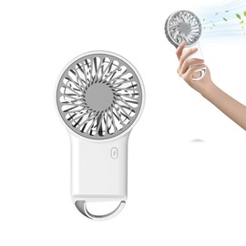 HDSUN Personal Fans Mini Handheld Fan,Portable Hand Fan with USB Rechargeable,3 Speeds Adjustable,2 in 1 Small Personal Fan,Desk Fan Portable Handheld Fan for Women Girls Travel Outdoor(White)