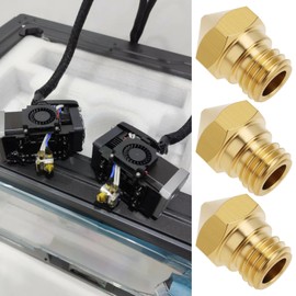 eMagTech 6Pcs 0.4mm 3D Printer Brass Nozzle MK10 Nozzle M7/1.75mm Compatible with Flashforge Finder Compatible with Creator Pro