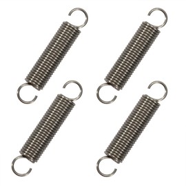 GUNGY Extension Spring 50mm Tension Spring With Dual Hook in 304 Stainless Steel OD 10mm Wire Diameter 1.2mm Max Load 3.2KG 1.2x10x50mm 4 Pieces