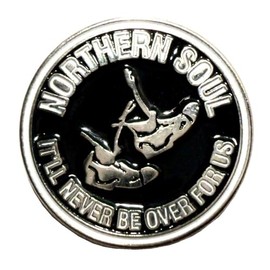 GBJUK Northern Soul "It'll Never Be Over For Us" Enamel Pin Lapel Badge with Butterfly Clasp Back