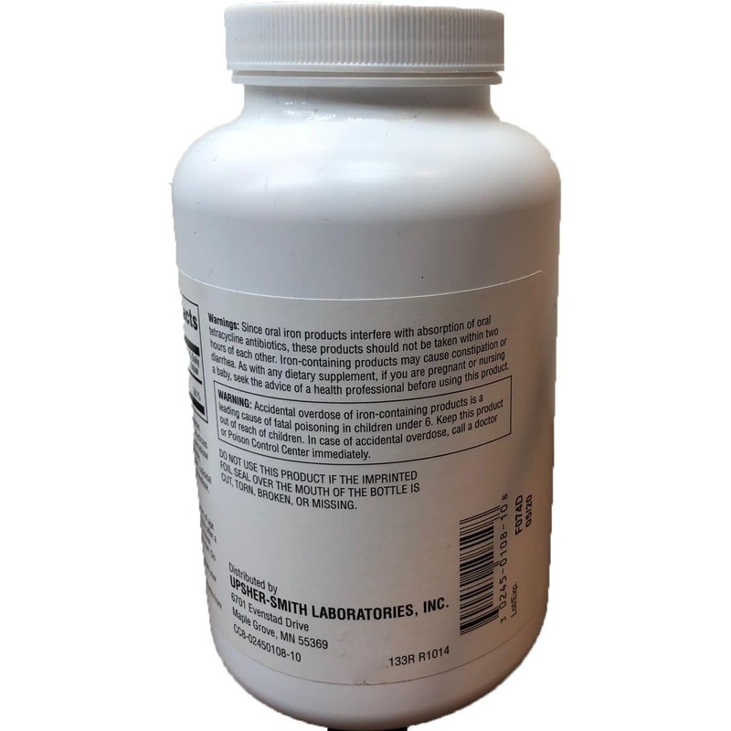 Upsher-Smith Ferrous Sulfate Enteric-Coated 325 mg 1000 Tablets