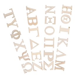 FELTECHELECTR Natural Wood Letters 2 Sets Educational Kindergarten Toy Die Cut Letters