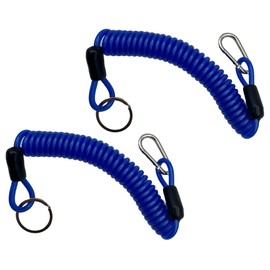 Rnigs 2Pcs Trailer Brake Away Cable, 6FT Trailer Breakaway Coiled Cable for RV Trailer Emergency Camper Breakaway Switch