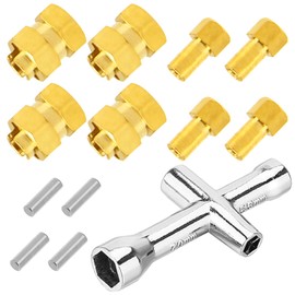 4Pack Vgoohobby RC 7mm Wheel Hex Hub Extension Hex Drive Spacers Adapter Combiner with Small Cross Wrench for Axial Scx24 AXI00002 AXI00001 1/24 RC Crawler