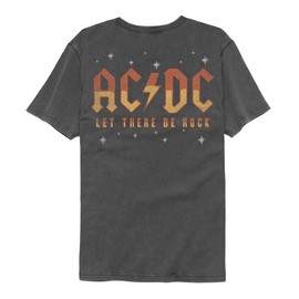 Premium Collection ACDC Let There Be Rock Front & Back Print Adult Comfort Colors T Shirt Music Tees Pepper