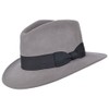 Mens or Womens 100% Wool Fedora Hat with Grosgrain Band