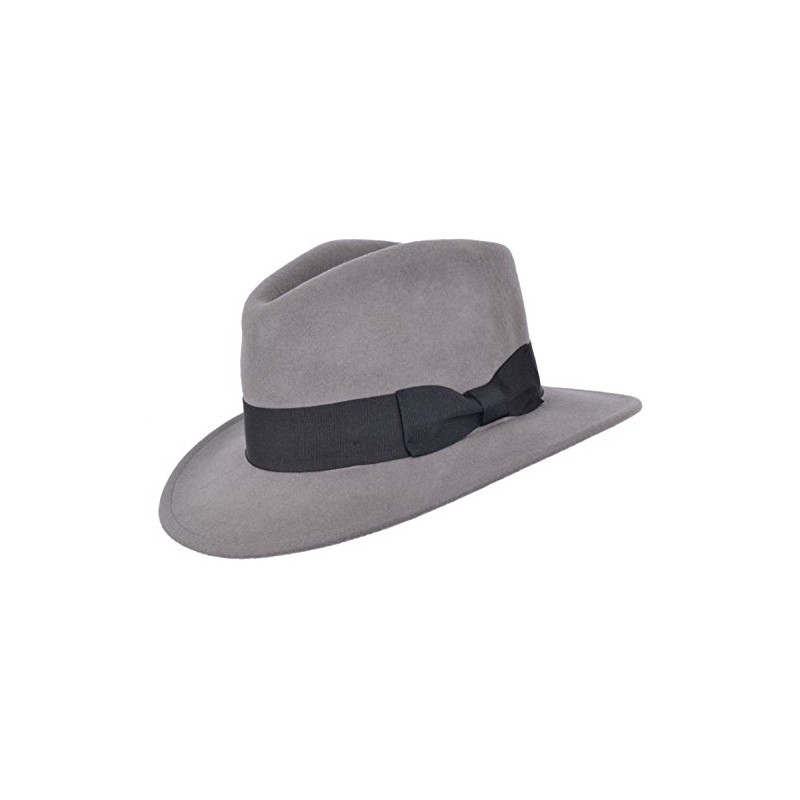 Mens or Womens 100% Wool Fedora Hat with Grosgrain Band