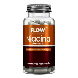 Niacina Vitamina B3 90 Cápsulas De 500 Mg Flow                                                                                                        