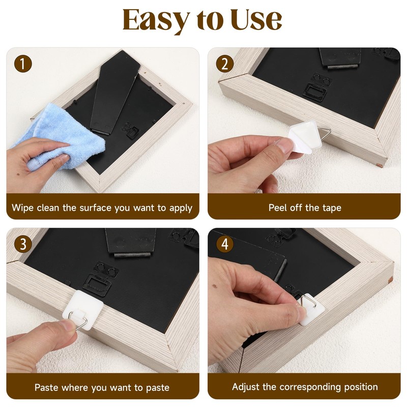 40Pcs Adhesive Picture Hangers for The Wall Plate Hangers Stick