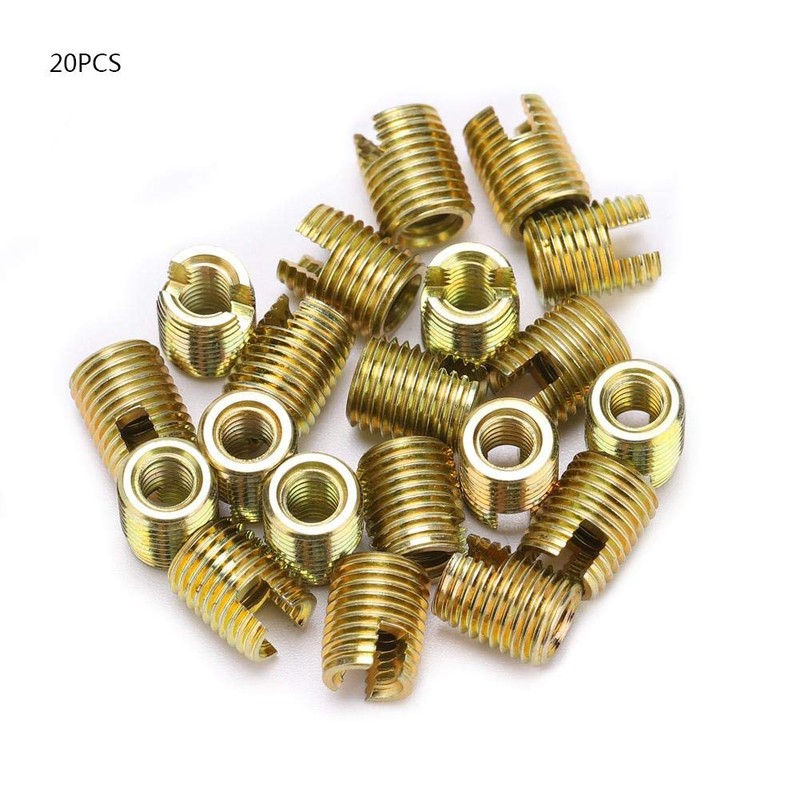 20Pcs 302 Carbon Steel Thread Insert Self-tapping Thread Insert Screw