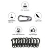 Jrzyhi 15pcs Mini Carabiner Buckle Spring Backpack Clasps Spring Carabiner