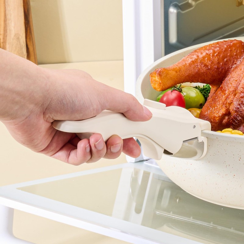 JEETEE Removable Handle Cream White, Handle for Detachable Cookware Set,