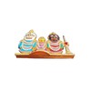 BEXCO Stone Studded Lord Jagannath, Balabhadra, Subhadra Idol with Sudarshan